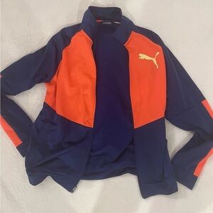 Puma Navy and Orange Track Jacket